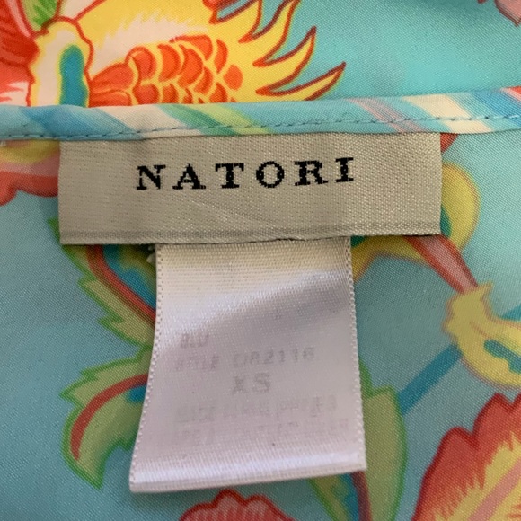 Natori Slip Nightgown Multicolor Beautiful Midi Length size XS - Picture 4 of 6